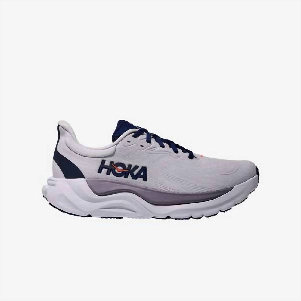 NEW HOKA women's arahi 8 running shoes in starlight glow / midnight blue